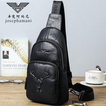 Brand Chapo Van Amari Chest Bag Men Genuine Leather Casual Bull Leather Skew Satchel Men Deer Head Mens Bag 2018