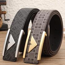 Brand Men Jo Van Mani Smooth Buckle Male Youth Head Layer Bull Leather Belt Business Casual Genuine Leather