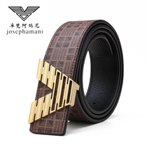 Brand Chapo Van Amari leather Leather Smooth Buckle Mens Bull Leather Belt Business Casual 100 lap