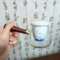 Petite bouteille de thé en verre côté verre côté verre avec teapot pures à main peinte à la main avec un thé anti-feu de thé à thé résistant à la chaleur du thé