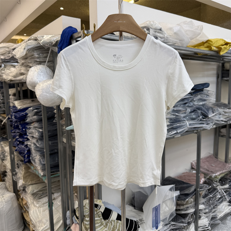 Sweet Candy A1435 Summer New Slim Fit Short Modal Cotton Antibacterial Cooling Short Sleeve T-Shirt for Women