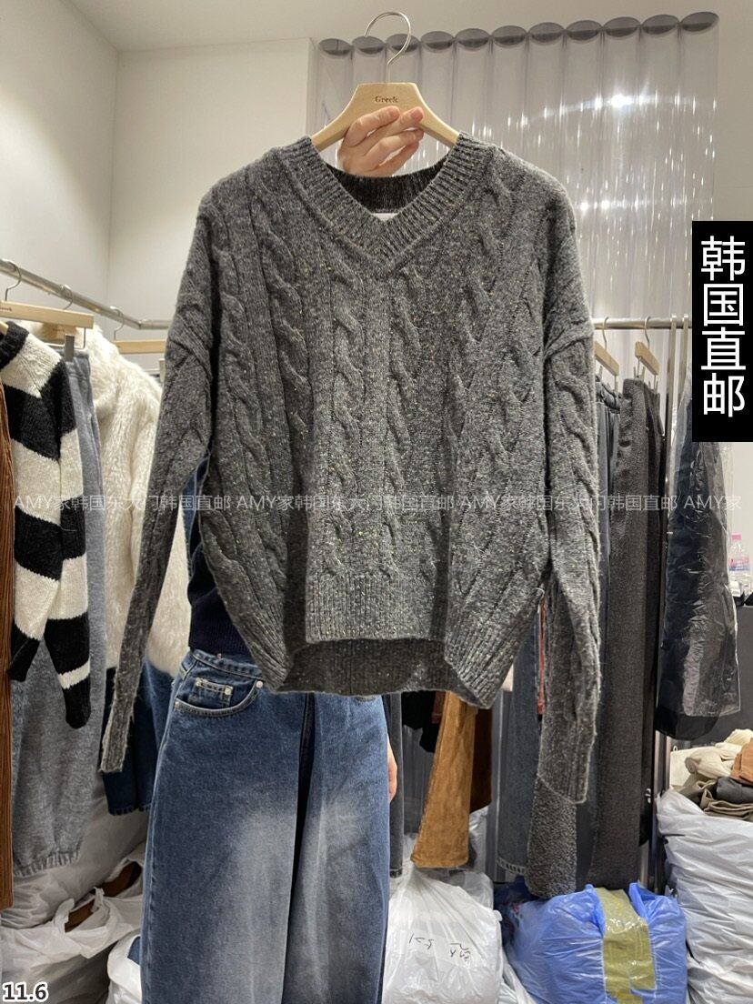 Amy Home South Korea Direct Mail East Gate 2023 Winter Dress New Greek Sweater 22010427-Taobao