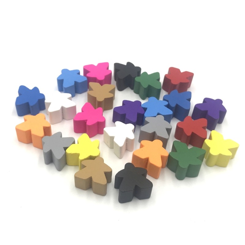 Table Tour Accessories Game tagged color wooden pawn Kakasun human shaped Mi Bao children wooden environmental protection 40 packets per pack