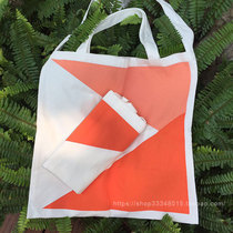 Japanese drama calm leisure Nai's new life with literary color matching single shoulder portable thin cloth bag environmental protection bag