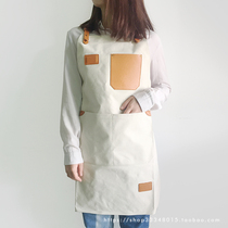 Japanese drama craftsman art carpenter leather fabric floral craftsman handmade men's and women's canvas vegetable tanned leather apron