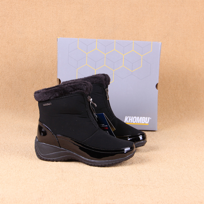 KHOMB USA National Ski Designation Professional DuPont Fiber Insulation Cotton Lady Snowy Boots Midway Cotton Shoes