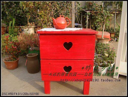 (yesterday Country) Chinese red bed head cabinet Two drawing cabinet containing cabinet minimalist fashion house innate