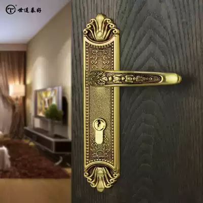 Taiyou copper lock European door lock pure copper antique door lock all copper solid wood door lock villa bedroom door lock