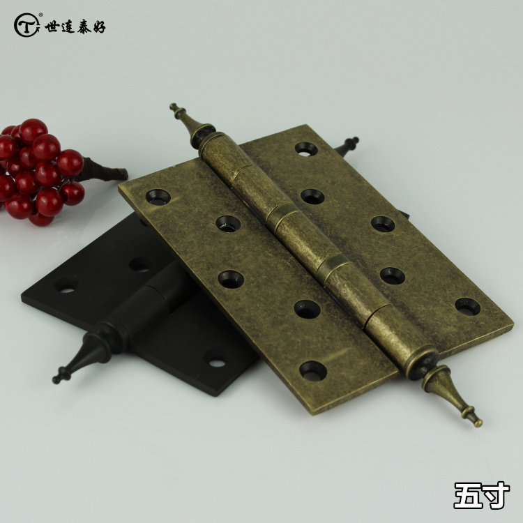 Shilian Taihao Thickened Bronze Black Pure Copper Hinge Bearing Mute Indoor Door Hinge Single Price