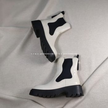 Only 1 pair! pure original ~ year-end clearance, lightweight boots for running, slim and handsome thick-soled short boots for women, chimney boots