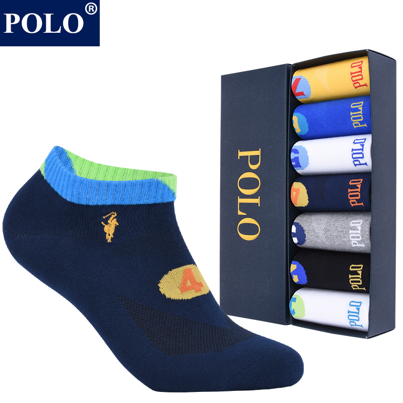 Polo Socks Men's Low-Cut Short Socks Summer All-Season Pure Cotton Anti-Odor Sweat-Absorbent Casual Seamless Seven-Day Gift Box Socks Polo Socks Men's Low-Cut Short Socks Summer All-Season Pure Cotton Anti-Odor Sweat-Absorbent Casual Seamless Seven-Day Gift Box Socks