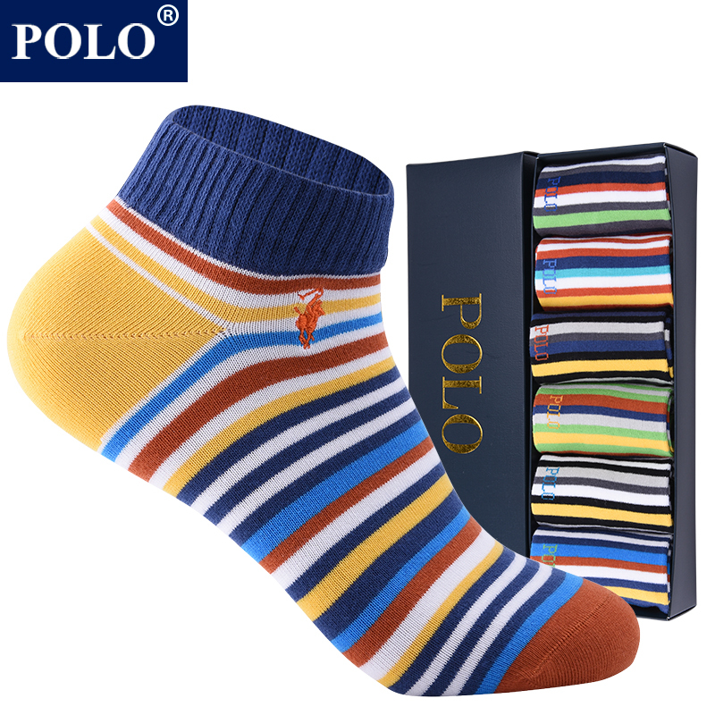 Polo Socks Men's Short Socks Pure Cotton Summer Thin 90-Degree Fit Right-Angle Socks Trendy Men's Low-Cut Anti-Odor Mid-Calf Socks