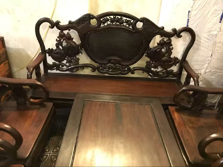 世 Đồ nội thất cũ Sofa gỗ hồng sắc Đồ gỗ cũ Đồ nội thất bằng gỗ gụ Sian gỗ hồng mộc đặc biệt - Bộ đồ nội thất mẫu giường ngủ đẹp
