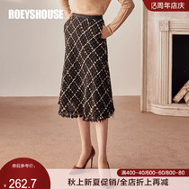 Luo Yi Xiaoxiang wind tweed skirt womens autumn and winter clothes new slim-fitting hip lady mid-length skirt 01189
