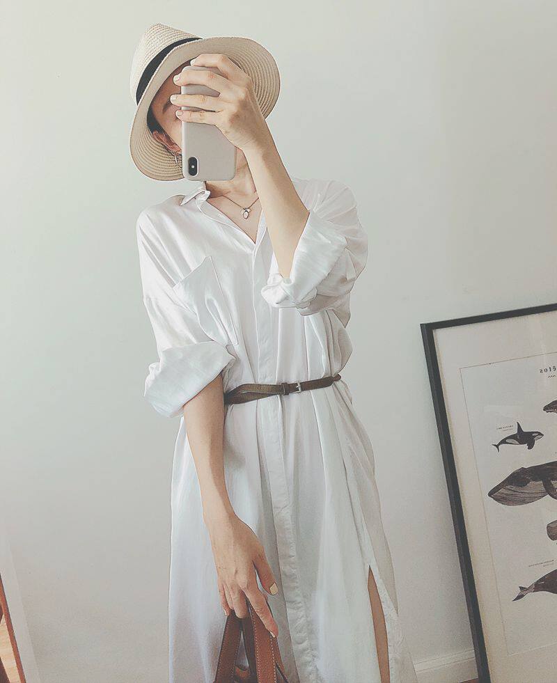 A high ~ level ~ inclusive and light is its limitless possibility of easygoing trendy shirt nepotism white