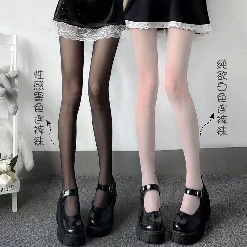 White Lolita Bottom Summer Breakfast Socks JK White Silk Black Silk Student White Lolita Bottom Summer