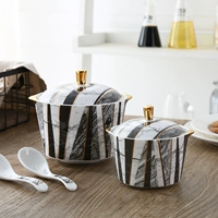Nordic Impression Foadsed Foarfain Foadain Foadain Tewe Pot Size Ceramic Soup Bare Ratwed Rank без кастрюли в свинце