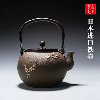 Iron pot Dragon Shantang Japan imported pure handmade gilt silver uncoated cast iron pot old iron pot boiling water iron teapot