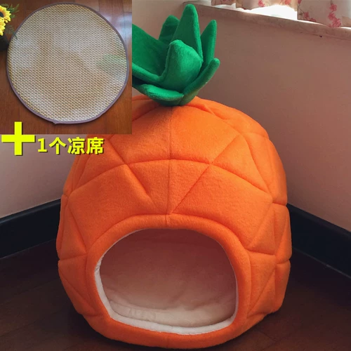 Бесплатная доставка домашних кошек и собачьего хлопкового гнезда/Высокий утолщенный ананасовый гнездо/собачий дом апельсиновый ананас -тип собачьего гнезда.