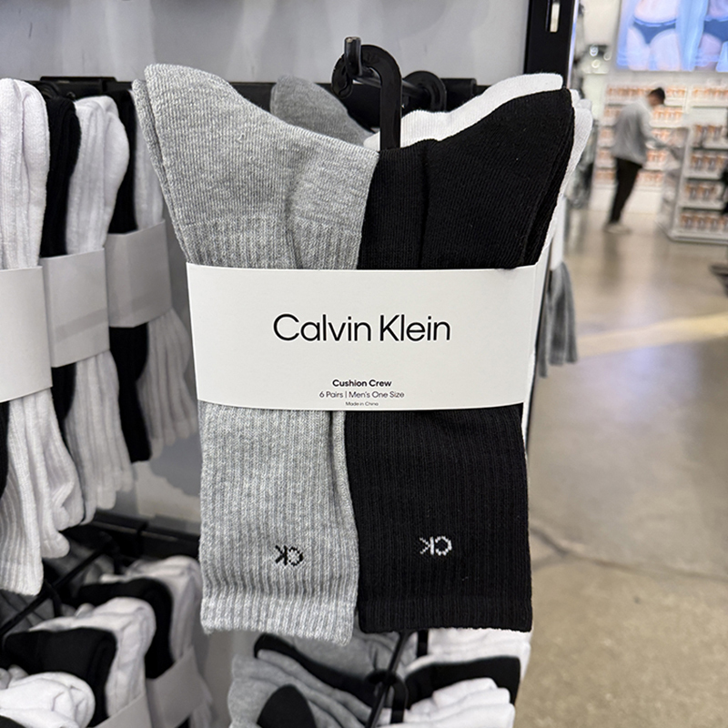 Calvin Klein/Ck Men's Autumn and Winter Jacquard Logo Micro-Elastic Comfortable Casual Mid-Calf Socks 6 Pairs Pack Calvin Klein/Ck Men's Autumn and Winter Jacquard Logo Micro-Elastic Comfortable Casual Mid-Calf Socks 6 Pairs Pack