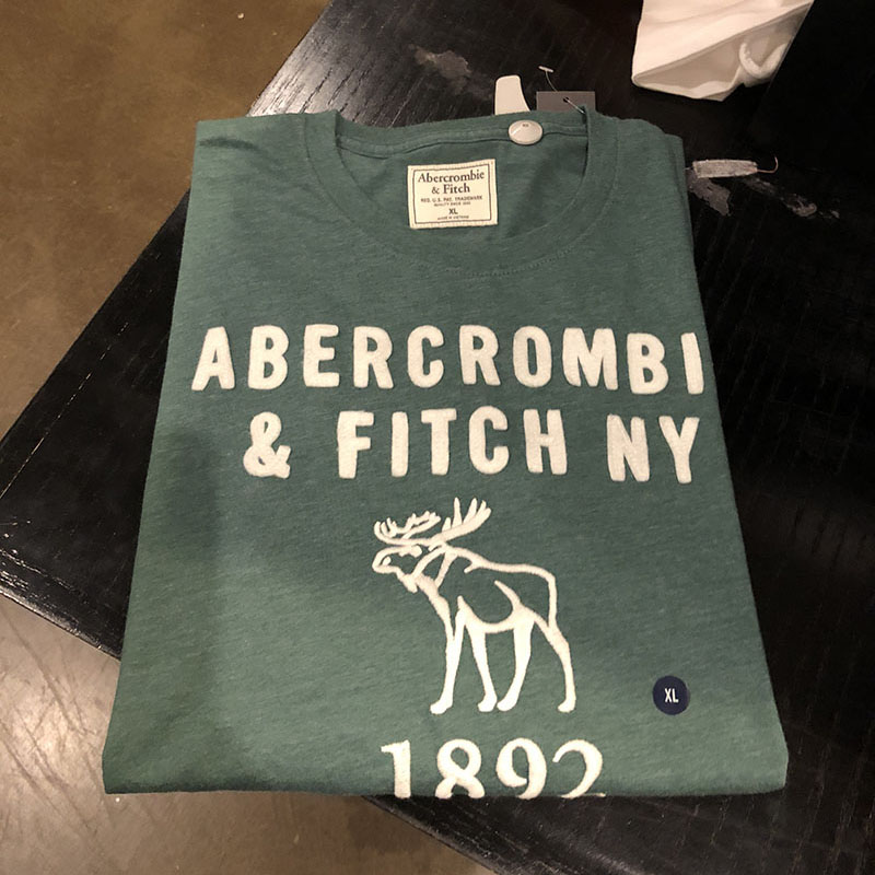 New York Dabao Abercrombie & Fitch nam mùa hè thường thư mẫu ngắn tay áo T-Shirt