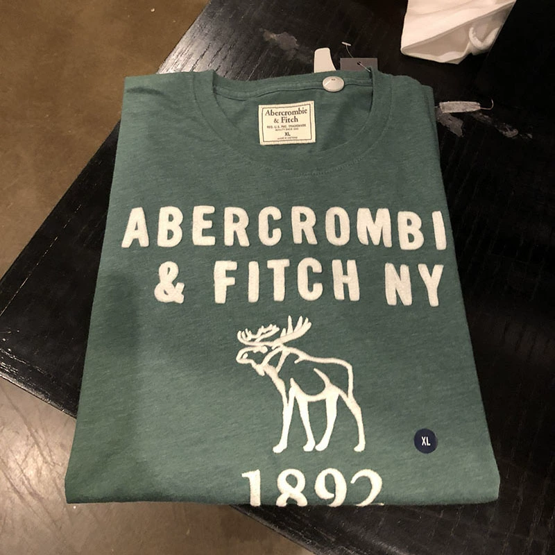 New York Dabao Abercrombie & Fitch nam mùa hè thường thư mẫu ngắn tay áo T-Shirt Áo thun nam tay ngắn