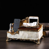 European high-end luxury ins tissue box Living room household coffee table Bedroom decoration Dining table Light luxury wind pumping paper box