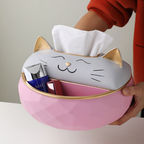 Creative drawing paper box home living room Nordic cute multifunctional light luxury remote control storage simple tea table tissue box