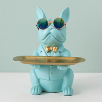 Bulldog Dog Swing Piece in Menmouth Guan Guan Key Containing Light Extravagant Creative Joo Relocation New Residence Gift Romantic Gift Fou