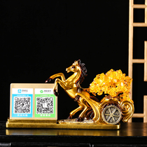 Creative lucky horse ornaments opening Daji gift opening gift cashier two-dimensional code shop porch decorations