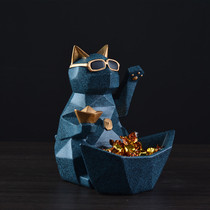 Creative lucky cat ornaments store opening Wedding gift Nordic living room shoe cabinet key storage Housewarming gift