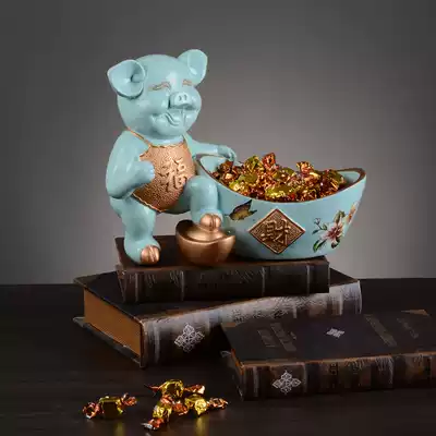 Lucky pig storage artifact Practical creative household goods Cute piggy bank key jewelry living room decoration
