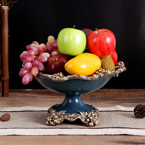 European living room coffee table household fruit plate Creative luxury high-grade simple retro cute resin snack dried fruit plate