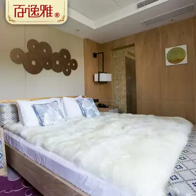 Olin Australian lamb wool bed mat Fur integrated Baiyiya Winter thickened long-haired bed mat Bed mat Wool mat