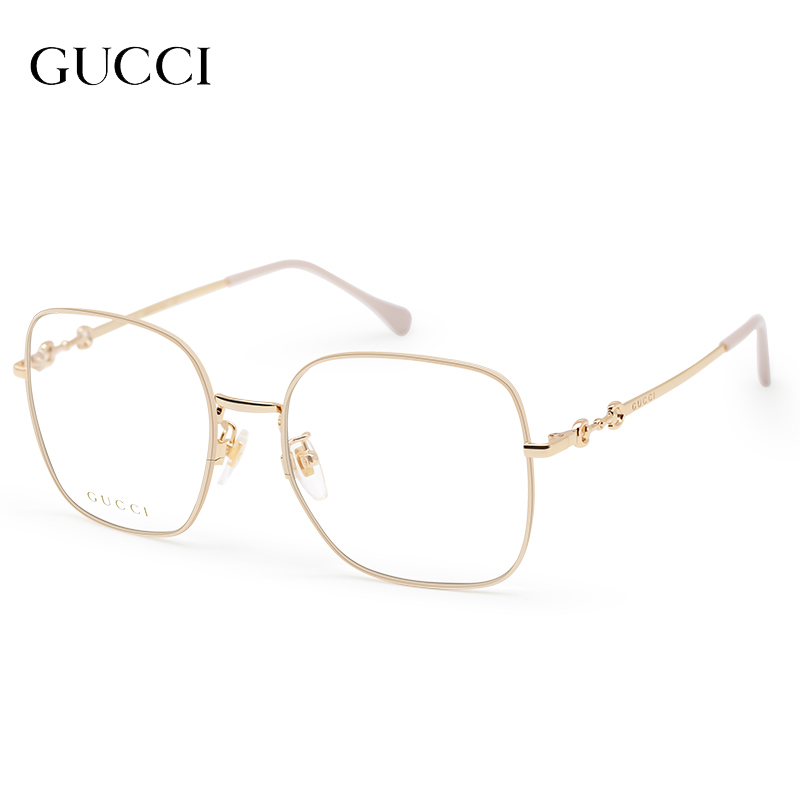 Gucci Gg0883Oa Retro Horsebit Square Metal Large Frame Ultra-Light Eyeglass Frame, Same Style as Ni Ni