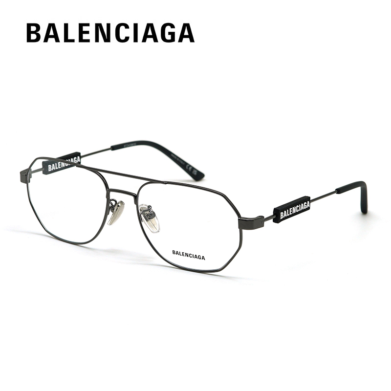Balenciaga/Paris Balenciaga Myopia Optical Glasses Frame Men's Double Bridge Aviator Metal Bb0117O Frame