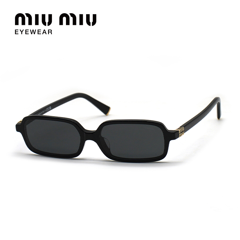 Miumiu/Miu Miu Sunglasses, Natural Look, Versatile, Women's Nerd Sunglasses, Fashionable Rectangular Glasses 0Mu 11Zsf