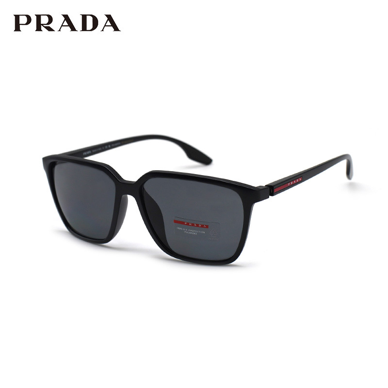 Prada Sunglasses for Men and Women, Fashionable Square Black Acetate Trendy Versatile Sunglasses 0Ps 06Vsf Prada Sunglasses for Men and Women, Fashionable Square Black Acetate Trendy Versatile Sunglasses 0Ps 06Vsf