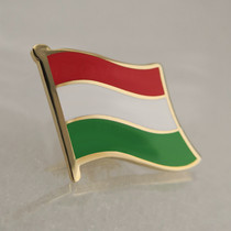 Enamel Craft Hungarian Flag Badge World Flags Badge Crystal Epoxy Metal Badge Brooch