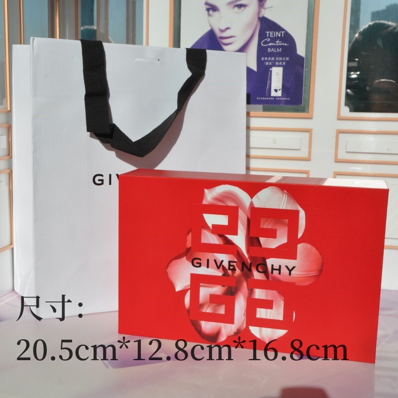 Givenchy Cosmetics Red Black Gift Box White Lipstick Loose Powder Packaging Box Perfume Holiday Gift Bag Handbag