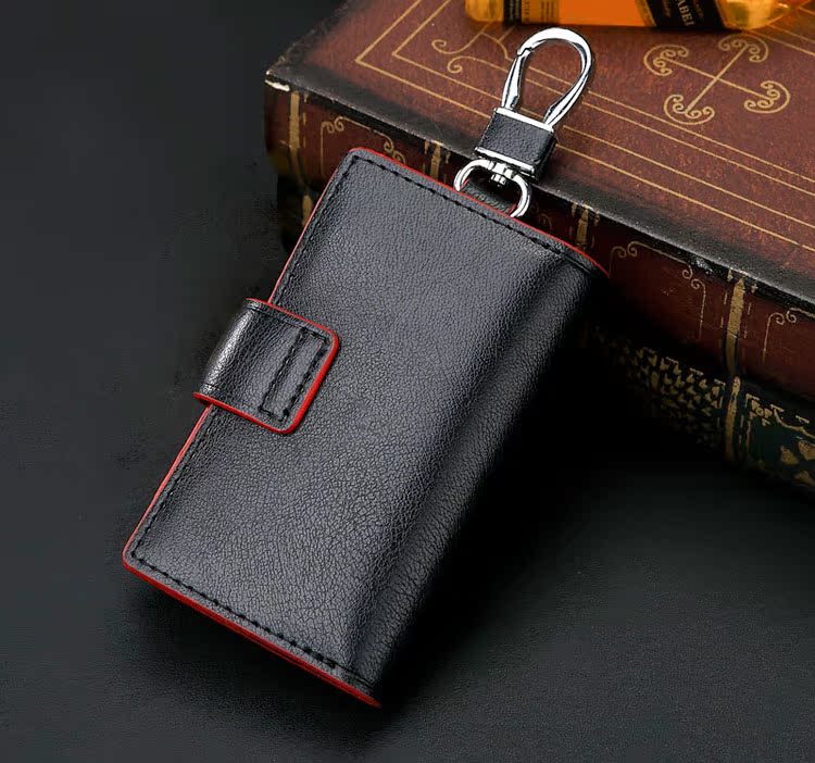 Da nam khóa túi kinh doanh gói thẻ thời trang đa chức năng nam xe chìa khóa túi da lớn treo thắt lưng ví nữ dễ thương