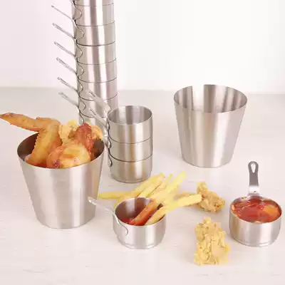 304 stainless steel seasoning utensils steak fries sauce saucer bowl stacked tableware mini juice cup with handle