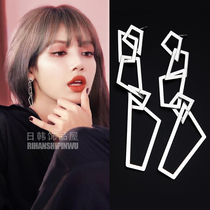 blackpink the same earrings female cold wind earrings exaggerated 2021 New Tide summer season earrings lisa