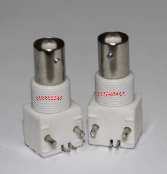 BNC white glue mother seat vertical single white glue surveillance video socket Q9-BNC white glue seat with screw gasket