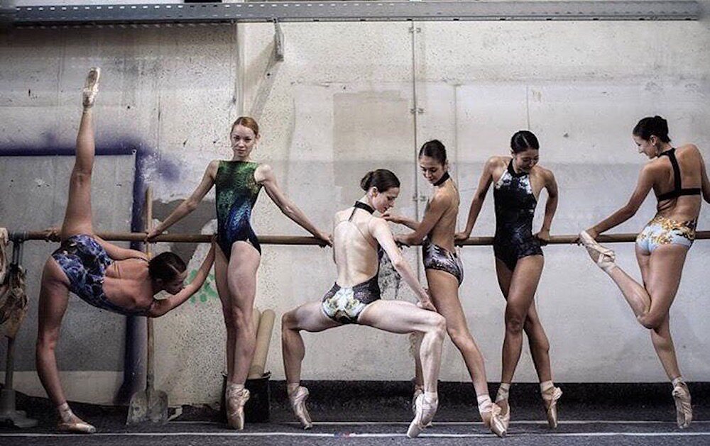 DR imported full-stock collection Maldire semi-high neck and re-yarn Italian ballet exercise gown jumpsuit