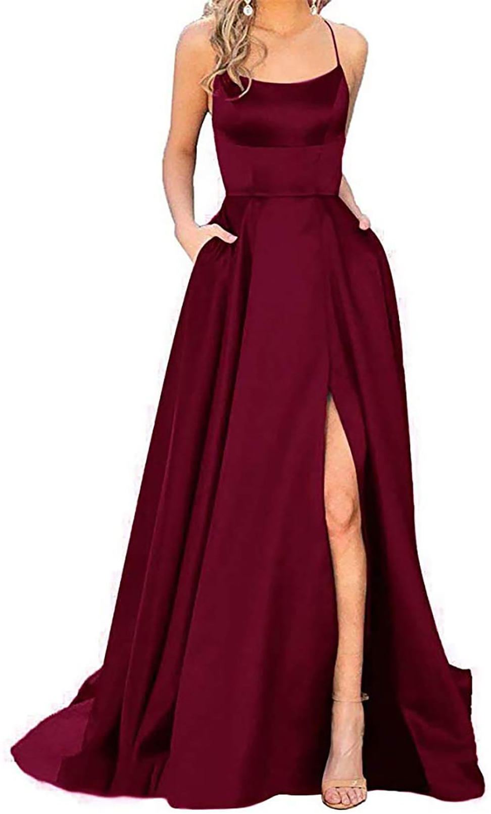 Long sexy evening dress, bodysuit, city style, Amazon, European style Long sexy evening dress, bodysuit, city style, Amazon, European style