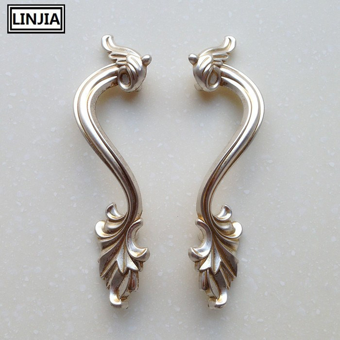 Ancient silver European antique retro - cabinet door drawer left and right pair handle simple furniture park handle 8933