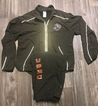 USMC PT physical training suit sweatpants jacket military green issued by the United States Marine Corps multiple sizes