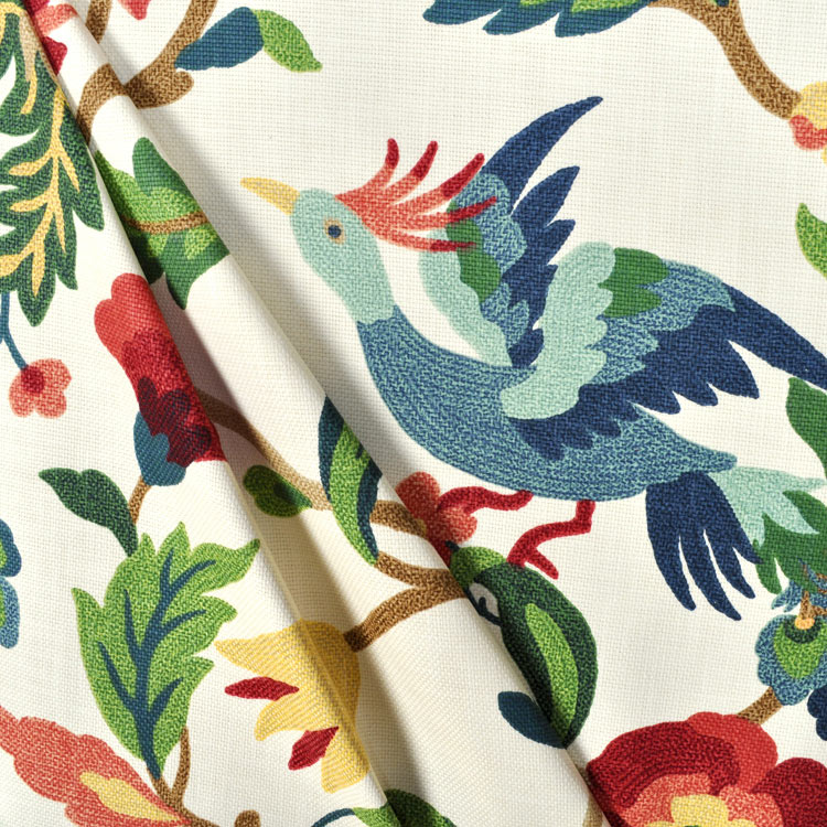New York Lower City Park Imports fabrics Edith Little Bird sofa cover Cushions Tablecloth and other white base wide 137cm 