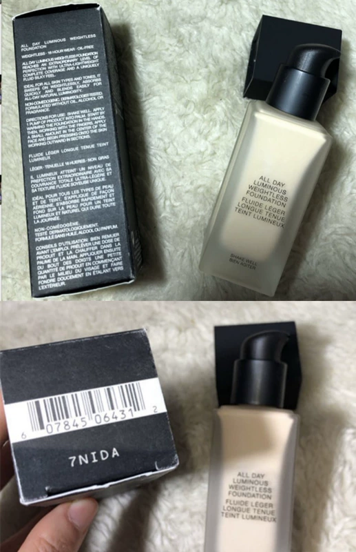 NASA NARS nude bắt chước kem nền dạng lỏng Cả ngày kiểm soát sáng 30ml dưỡng ẩm làm trắng sáng da - Nền tảng chất lỏng / Stick Foundation